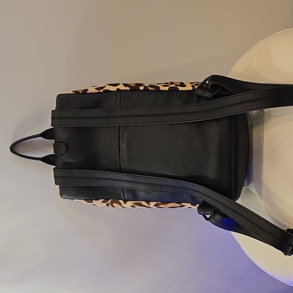 Aimee Kestenberg Calf Fur Black Animal leopard print backpack Leather Purse HOT - Picture 5 of 15